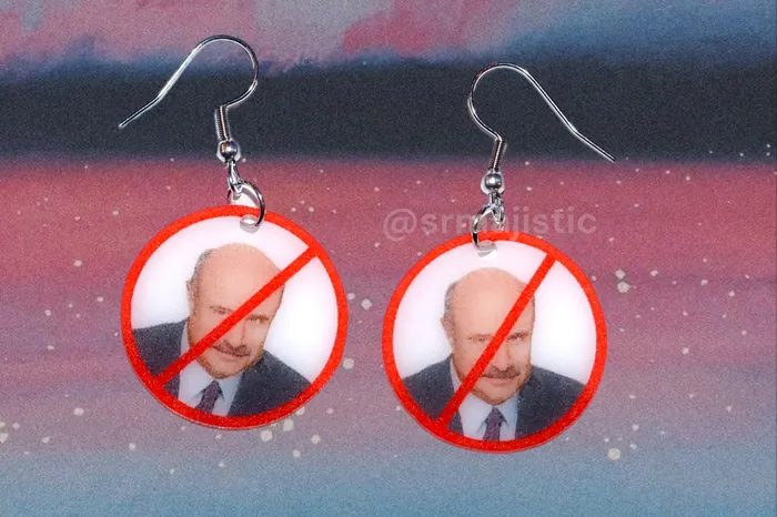 Sam Makes Things Earrings READY TO SHIP I Hate Dr Phil No Symbol Funny Meme Handmade Earrings Sam Makes Things Earrings READY TO SHIP I Hate Dr Phil No Symbol Funny Meme Handmade Earrings