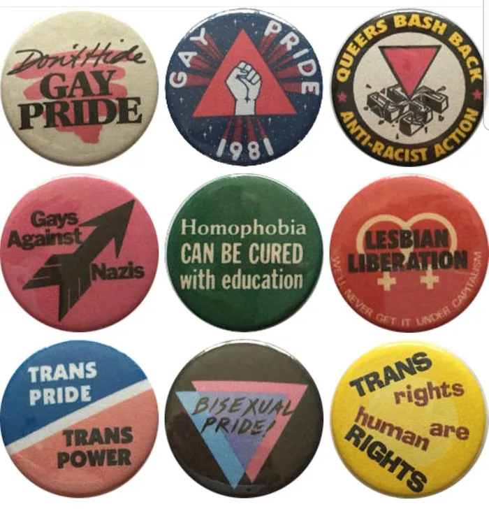 Sam Makes Things Earrings READY TO SHIP Vintage Pride Protest Button Design 2D Handmade Earrings Sam Makes Things Earrings READY TO SHIP Vintage Pride Protest Button Design 2D Handmade Earrings