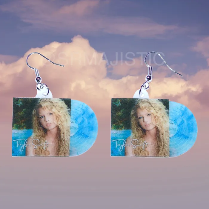 Sam Makes Things Earrings Taylor Swift Self Titled Vinyl Album Handmade Earrings Sam Makes Things Earrings Taylor Swift Self Titled Vinyl Album Handmade Earrings