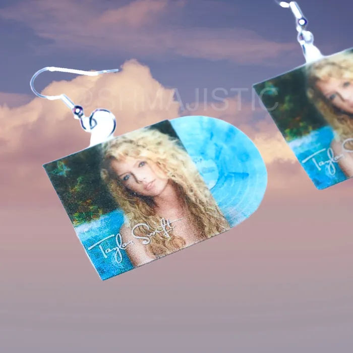 Sam Makes Things Earrings Taylor Swift Self Titled Vinyl Album Handmade Earrings