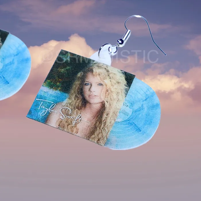 Sam Makes Things Earrings Taylor Swift Self Titled Vinyl Album Handmade Earrings