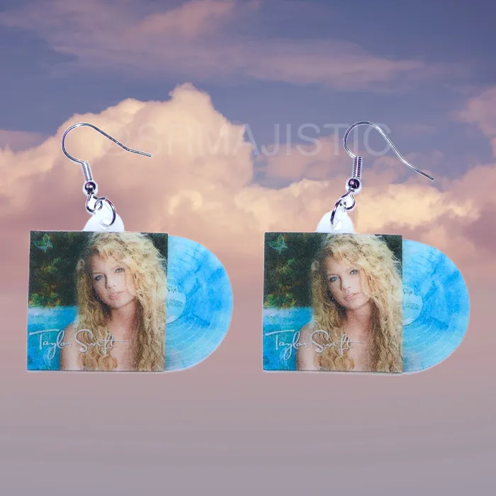 Sam Makes Things Earrings Taylor Swift Self Titled Vinyl Album Handmade Earrings