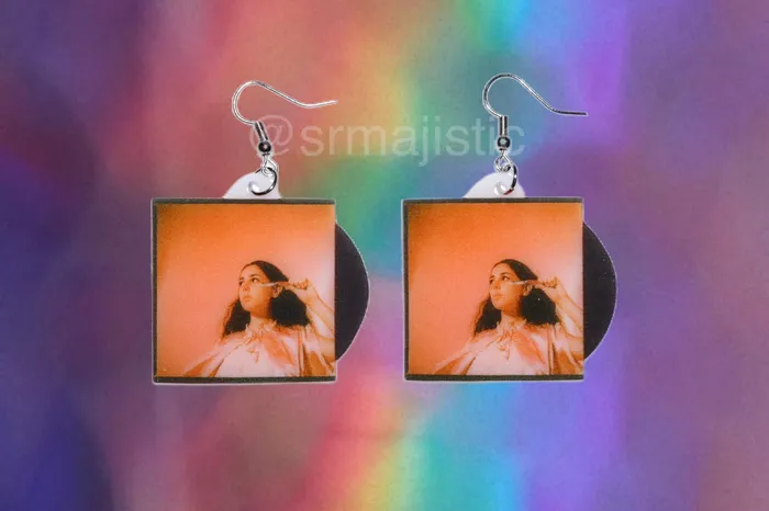 Sam Makes Things Samia Scout EP Vinyl Album Handmade Earrings Earrings