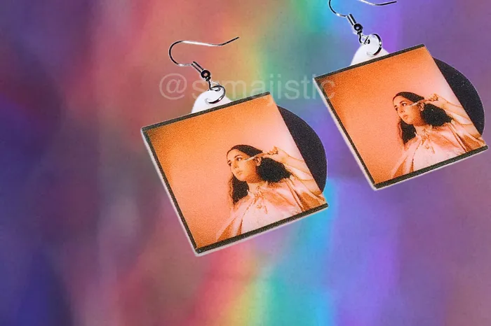 Sam Makes Things Samia Scout EP Vinyl Album Handmade Earrings Earrings
