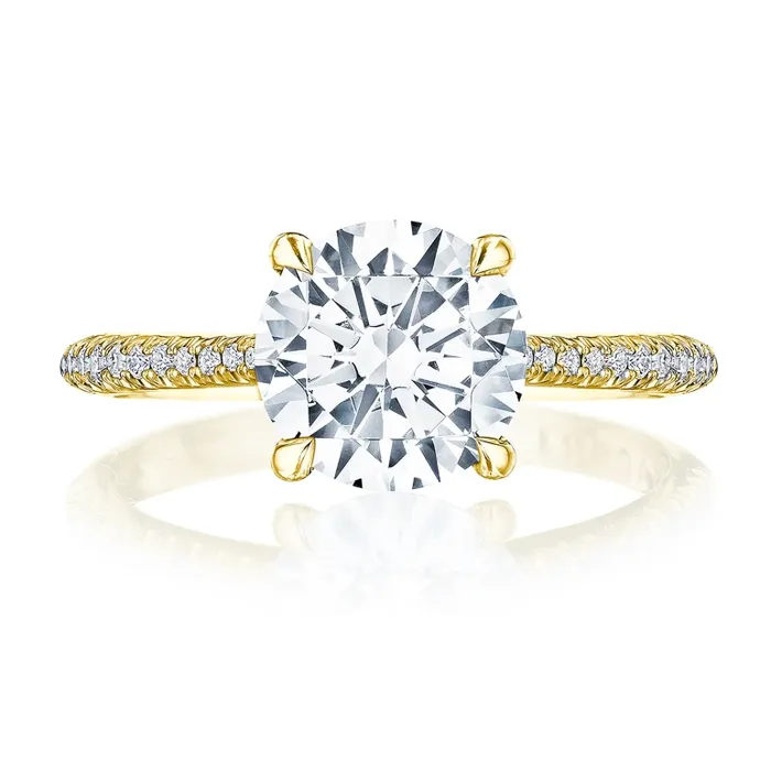 Tacori 18K Yellow Gold Semi Mount Diamond Ring Tacori Rings