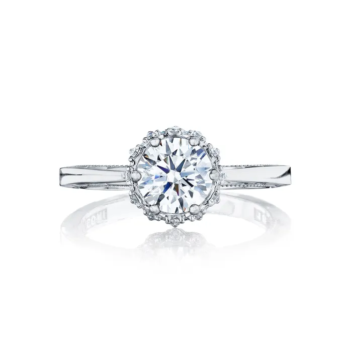 Tacori Tacori Sculpted Crescent 18K White Gold Diamond Engagement Ring Rings