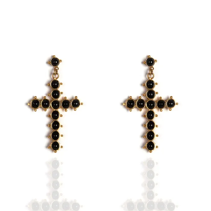 Virgins Saints Angels Earrings Saint Mia Rosary Style Earrings Mystic Black Virgins Saints Angels Earrings Saint Mia Rosary Style Earrings Mystic Black