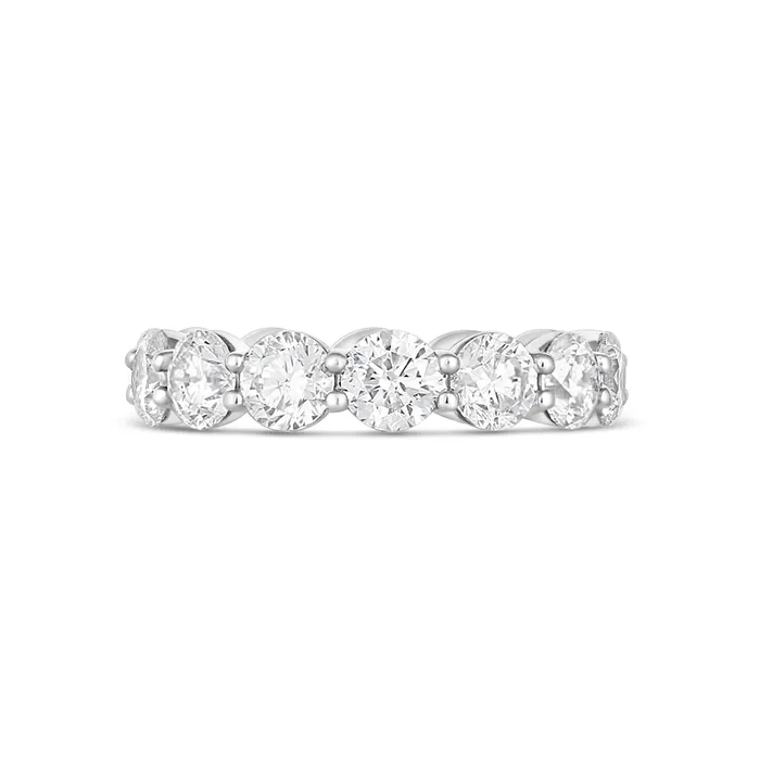 Wedding Bands 14K White Gold Round Diamond Eternity Band Rings