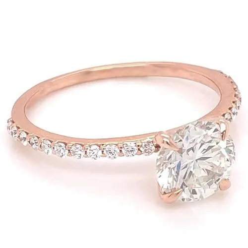150 Carats Natural Earth Mined Diamond Engagement Ring With Accents Rose Gold 14K GB Rings 150 Carats Natural Earth Mined Diamond Engagement Ring With Accents Rose Gold 14K GB Rings
