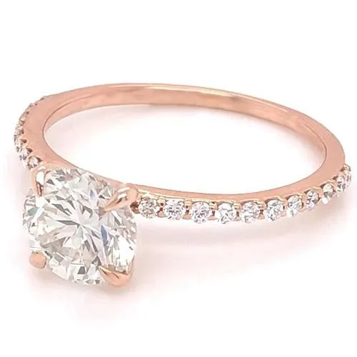 150 Carats Natural Earth Mined Diamond Engagement Ring With Accents Rose Gold 14K GB Rings 150 Carats Natural Earth Mined Diamond Engagement Ring With Accents Rose Gold 14K GB Rings