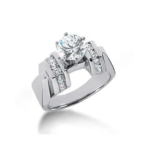 185 Ct Natural Earth Mined Diamond Engagement Fancy Ring White Gold 14K GB Rings 185 Ct Natural Earth Mined Diamond Engagement Fancy Ring White Gold 14K GB Rings