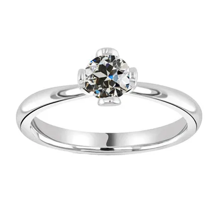 1 Carat Round Real Diamond Old Mine Cut Solitaire Bar Setting HarryChadEntcom Rings 1 Carat Round Real Diamond Old Mine Cut Solitaire Bar Setting HarryChadEntcom Rings