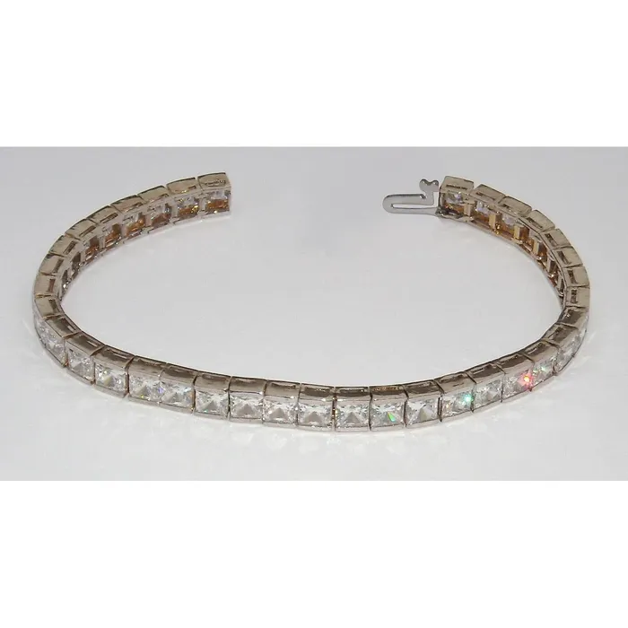 1620 Ct Real Natural Earth Mined Diamonds Tennis Bracelet Princess Diamonds GB Bracelets 1620 Ct Real Natural Earth Mined Diamonds Tennis Bracelet Princess Diamonds GB Bracelets