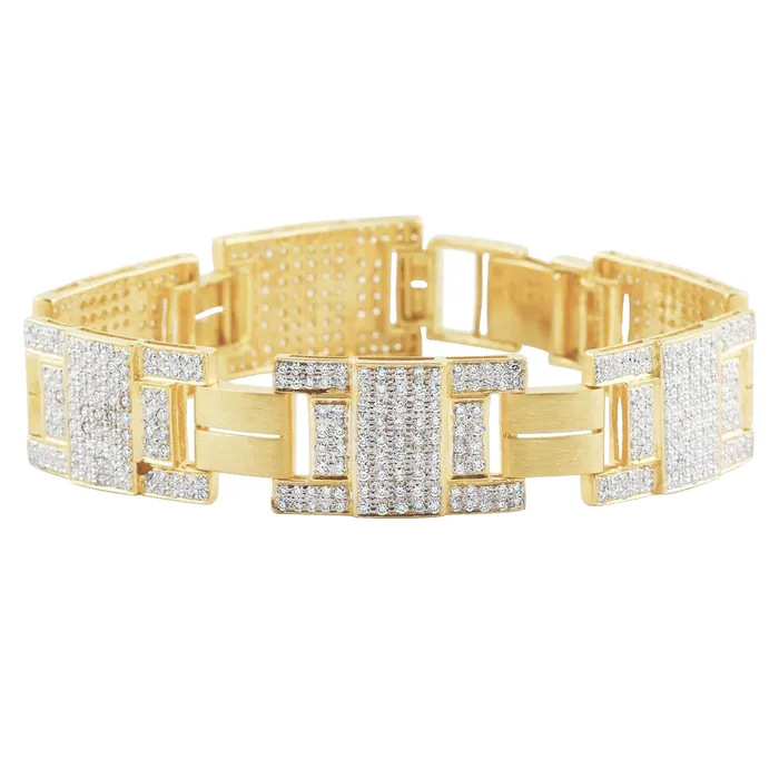 16 Carats Gorgeous Round Natural Earth Mined Diamonds Mens Bracelet Yellow Gold 14K GB Bracelets 16 Carats Gorgeous Round Natural Earth Mined Diamonds Mens Bracelet Yellow Gold 14K GB Bracelets