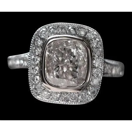 251 Carat Halo Cushion Natural Earth Mined Diamond Wedding Ring White Gold 14K GB Rings 251 Carat Halo Cushion Natural Earth Mined Diamond Wedding Ring White Gold 14K GB Rings