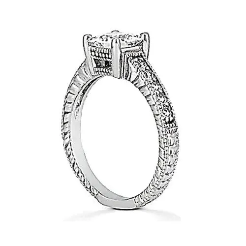 251 Carat Natural Earth Mined Diamond Antique Style Ring With Accents White Gold Jewelry GB Rings