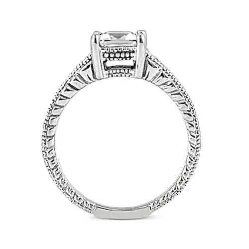 251 Carat Natural Earth Mined Diamond Antique Style Ring With Accents White Gold Jewelry GB Rings
