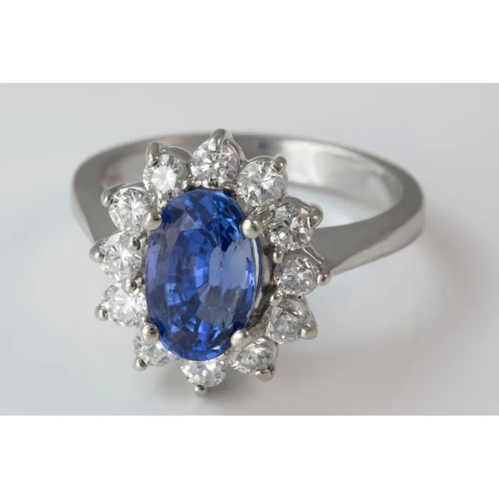 370 Carats Ceylon Sapphire Natural Earth Mined Diamond Engagement Ring White Gold 14K GB Rings 370 Carats Ceylon Sapphire Natural Earth Mined Diamond Engagement Ring White Gold 14K GB Rings