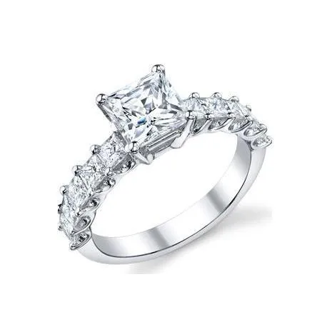 3 Ct Natural Earth Mined Diamond Princess Cut Sparkling Engagement Ring White Gold GB Rings 3 Ct Natural Earth Mined Diamond Princess Cut Sparkling Engagement Ring White Gold GB Rings