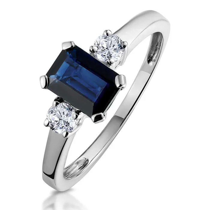 3 Stone 250 Carats Ceylon Sapphire Anniversary Ring White Gold 14K GB Rings 3 Stone 250 Carats Ceylon Sapphire Anniversary Ring White Gold 14K GB Rings