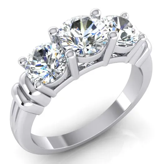 3 Stone Mined Diamond Ring HarryChadEntcom Rings