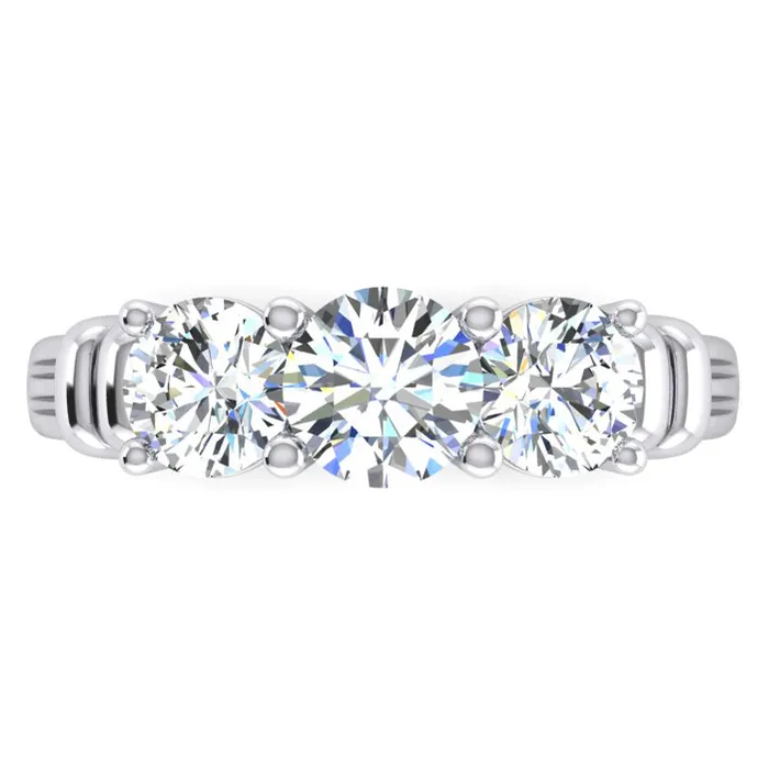 3 Stone Mined Diamond Ring HarryChadEntcom Rings