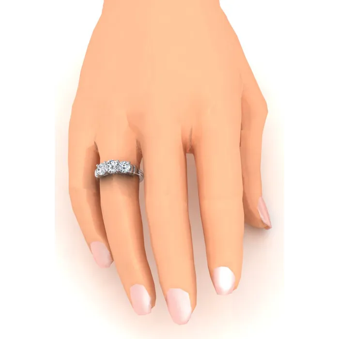 3 Stone Mined Diamond Ring HarryChadEntcom Rings