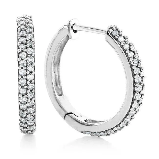 7 Carats Round Real Natural Earth Mined Diamond Huggy Hoop Earring White Gold 14K GB Earrings 7 Carats Round Real Natural Earth Mined Diamond Huggy Hoop Earring White Gold 14K GB Earrings
