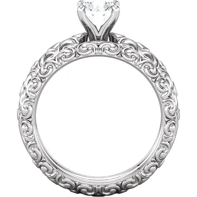 Antique Style Solitaire Natural Earth Mined Diamond Engagement Ring 150 Carats GB Rings Antique Style Solitaire Natural Earth Mined Diamond Engagement Ring 150 Carats GB Rings