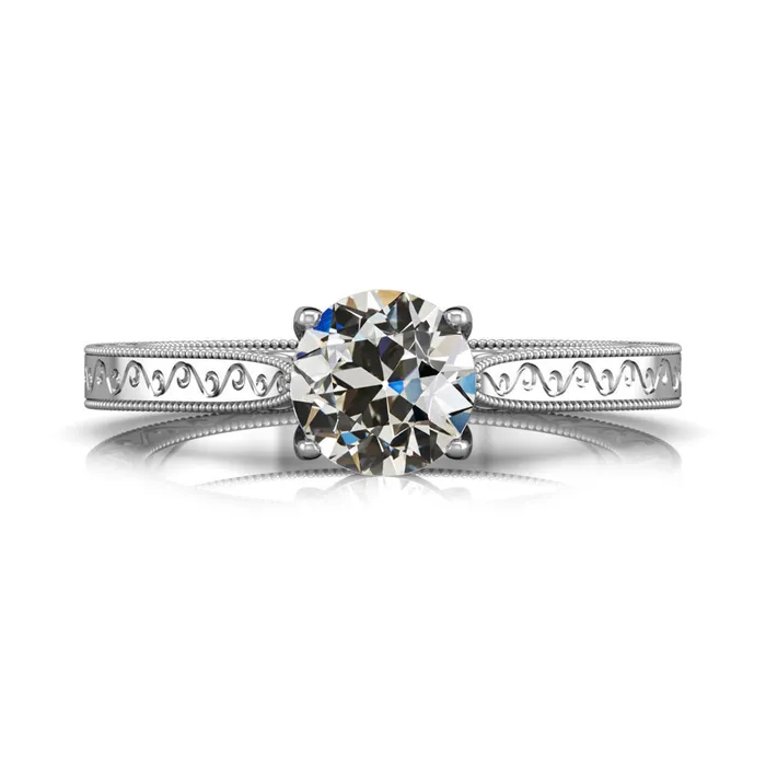 Antique Style Solitaire Ring Round Old European Natural Earth Mined Diamond 150 Carats HarryChadEntcom Rings Antique Style Solitaire Ring Round Old European Natural Earth Mined Diamond 150 Carats HarryChadEntcom Rings