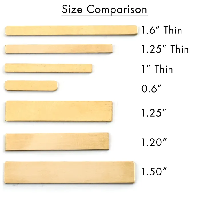 AP Gold Filled Rectangle Bar 318mm 125 x 64mm 25 20 Gauge PreStyled Sets