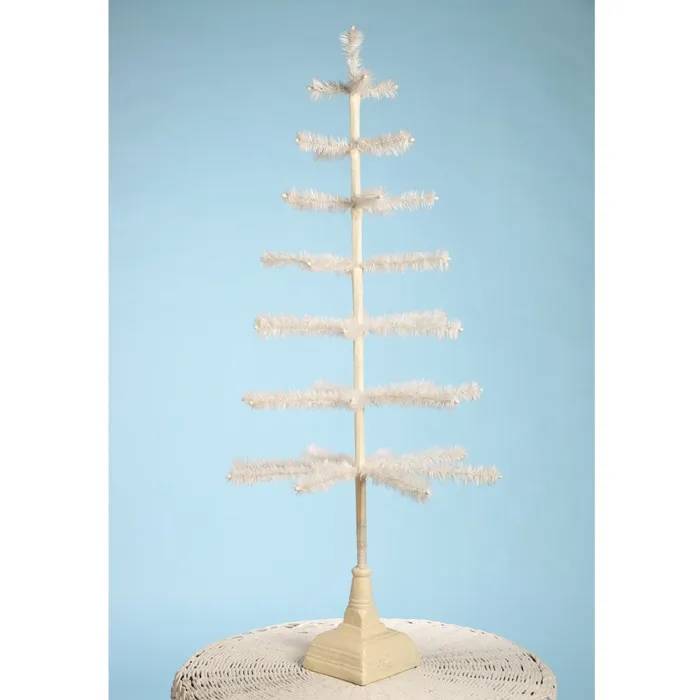 Bethany Lowe Necklaces Bethany Lowe Feather Tree Ivory With Glittered Base 42 Bethany Lowe Necklaces Bethany Lowe Feather Tree Ivory With Glittered Base 42
