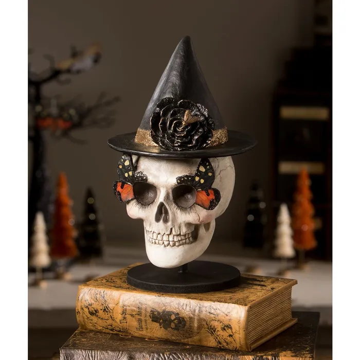 Bethany Lowe Rings Bethany Lowe Moth Skull Figurine