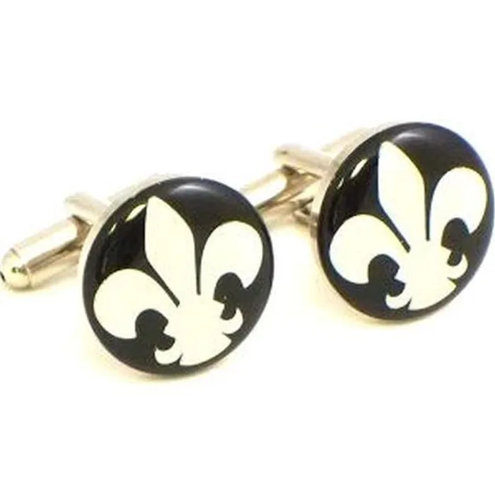 Bey Berk Rings Bey Berk Rhodium Plated Round Fleur De Lis Design Cufflinks Bey Berk Rings Bey Berk Rhodium Plated Round Fleur De Lis Design Cufflinks