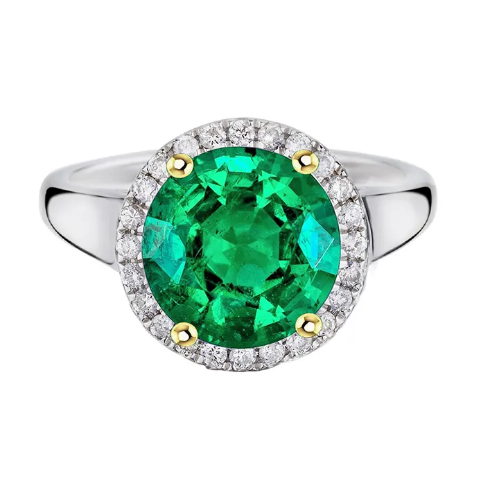 Big Round Gemstone Halo Ring Green Emerald Wedding Jewelry HarryChadEntcom Rings Big Round Gemstone Halo Ring Green Emerald Wedding Jewelry HarryChadEntcom Rings