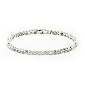 Bracelets 4 Carats Round Cut Real Natural Earth Mined Diamonds Bracelet White Gold 14K GB Bracelets 4 Carats Round Cut Real Natural Earth Mined Diamonds Bracelet White Gold 14K GB