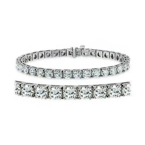 Bracelets GB 4 Prong Round Cut Natural Earth Mined Diamond Tennis Bracelet Solid Gold Jewelry 8 Ct Bracelets GB 4 Prong Round Cut Natural Earth Mined Diamond Tennis Bracelet Solid Gold Jewelry 8 Ct