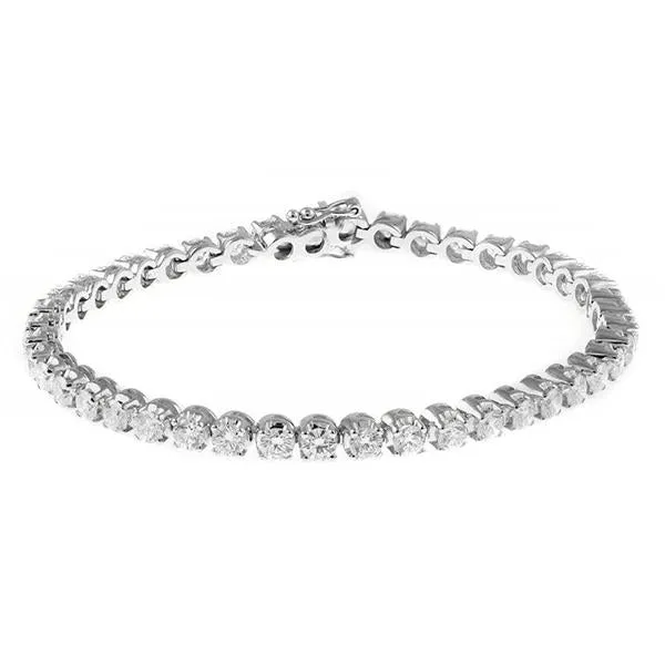 Bracelets GB 630 Carats Round Cut Sparkling Natural Earth Mined Diamonds Tennis Bracelet Gold White Bracelets GB 630 Carats Round Cut Sparkling Natural Earth Mined Diamonds Tennis Bracelet Gold White