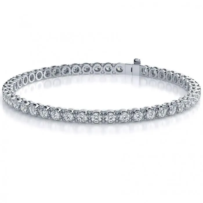 Bracelets GB 720 Carats Round Prong Set Natural Earth Mined Diamond Tennis Bracelet White Gold 14K Bracelets GB 720 Carats Round Prong Set Natural Earth Mined Diamond Tennis Bracelet White Gold 14K