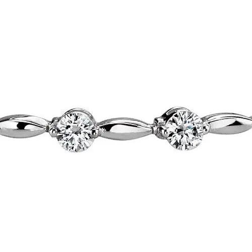 Bracelets GB Gorgeous Round Real Natural Earth Mined Diamond Tennis Bracelet White Gold Jewelry 3 Carats Bracelets GB Gorgeous Round Real Natural Earth Mined Diamond Tennis Bracelet White Gold Jewelry 3 Carats