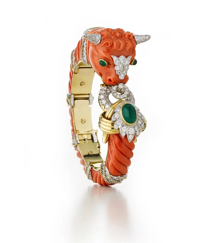 Bull Bracelet Coral David Webb Workshop Bracelets