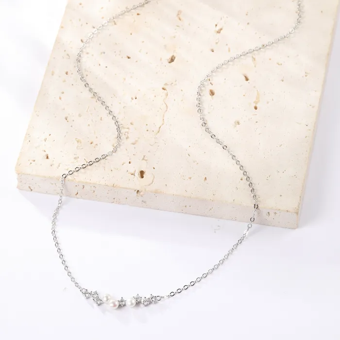Cluster Pearl Pendant Necklace Sterling Silver Hey Happiness Necklaces Cluster Pearl Pendant Necklace Sterling Silver Hey Happiness Necklaces