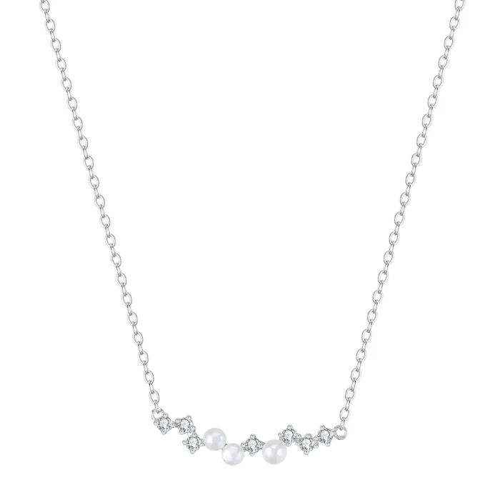 Cluster Pearl Pendant Necklace Sterling Silver Hey Happiness Necklaces Cluster Pearl Pendant Necklace Sterling Silver Hey Happiness Necklaces