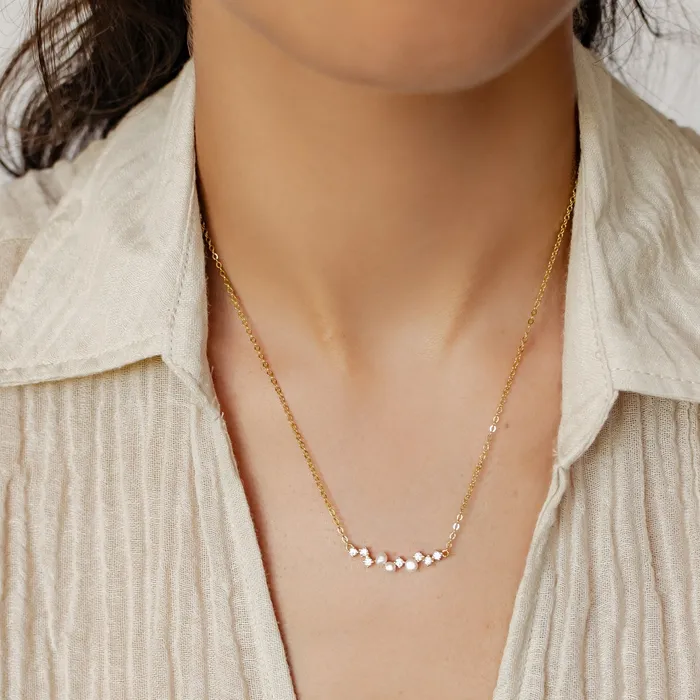 Cluster Pearl Pendant Necklace Sterling Silver Hey Happiness Necklaces Cluster Pearl Pendant Necklace Sterling Silver Hey Happiness Necklaces
