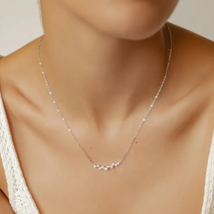 Cluster Pearl Pendant Necklace Sterling Silver Hey Happiness Necklaces Cluster Pearl Pendant Necklace Sterling Silver Hey Happiness Necklaces