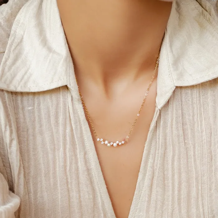 Cluster Pearl Pendant Necklace Sterling Silver Hey Happiness Necklaces Cluster Pearl Pendant Necklace Sterling Silver Hey Happiness Necklaces