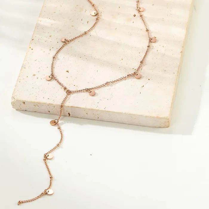 Coin Y Lariat Necklace Waterproof Hey Happiness Necklaces Coin Y Lariat Necklace Waterproof Hey Happiness Necklaces