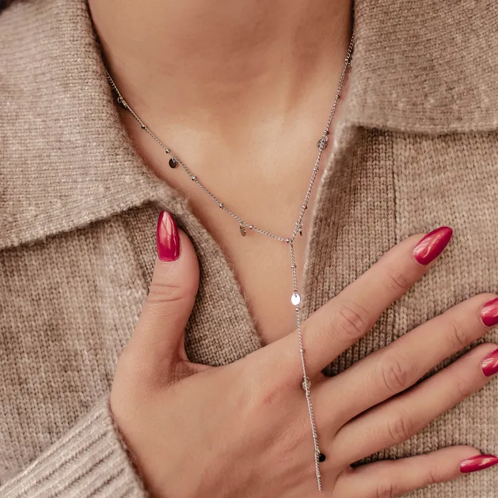 Coin Y Lariat Necklace Waterproof Hey Happiness Necklaces Coin Y Lariat Necklace Waterproof Hey Happiness Necklaces