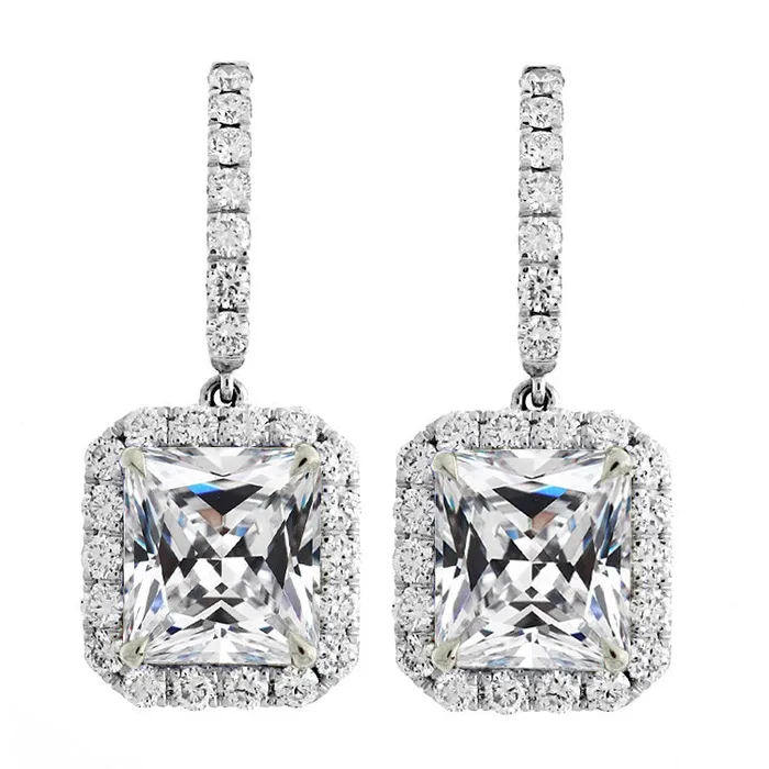 Dangle Hoop Earrings 1150 Ct Square Cut Old Miner HarryChadEntcom Earrings Dangle Hoop Earrings 1150 Ct Square Cut Old Miner HarryChadEntcom Earrings