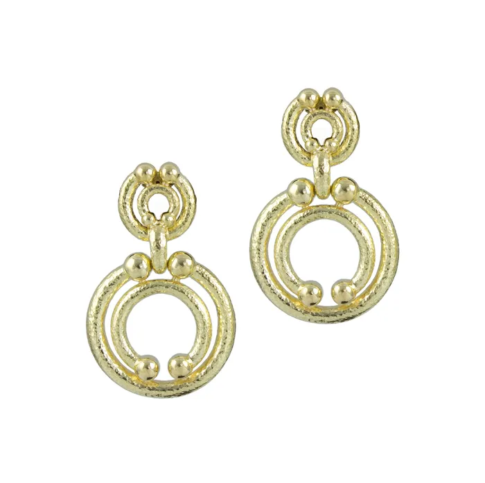 David Webb Earrings Dotted Doorknocker Earrings